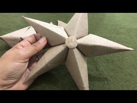 Criando Estrelas de Natal com Rolos de Papel Higiênico