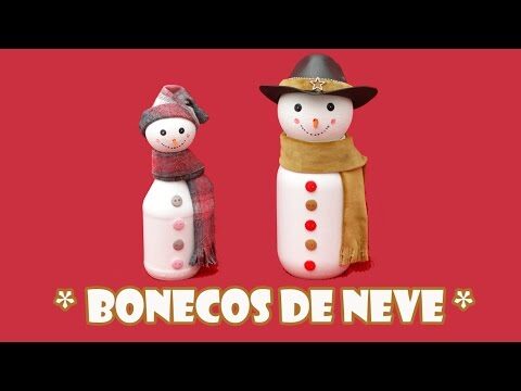 Bonecos de Neve Sustent&aacute;veis: Criando com Materiais Reciclados