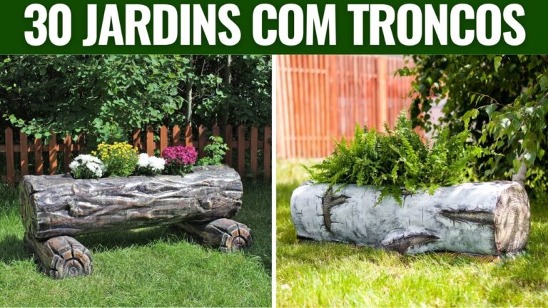 Transformando Troncos de Árvores em Jardins Encantadores